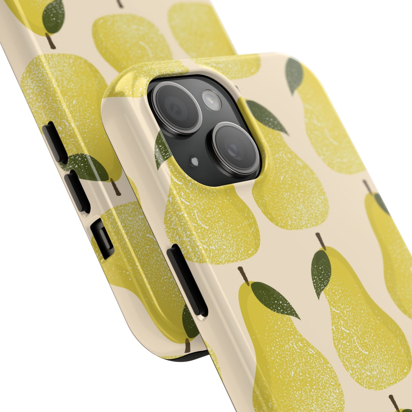Chic Pear Phone Case, Tough Protection, Stylish Yellow Design, Perfect Gift for Apple Lovers, Summer Vibes, Unique Accessory