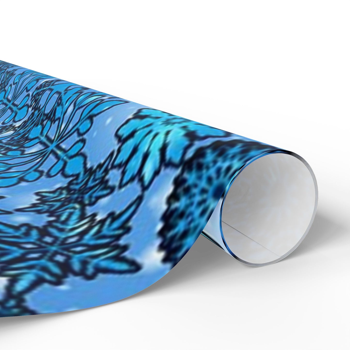 Blue Floral Wrapping Paper — Decorative Gift Wrap for Birthdays & Holidays