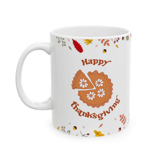 Autumn Leaves Ceramic Mug - Cozy Fall Coffee Cup