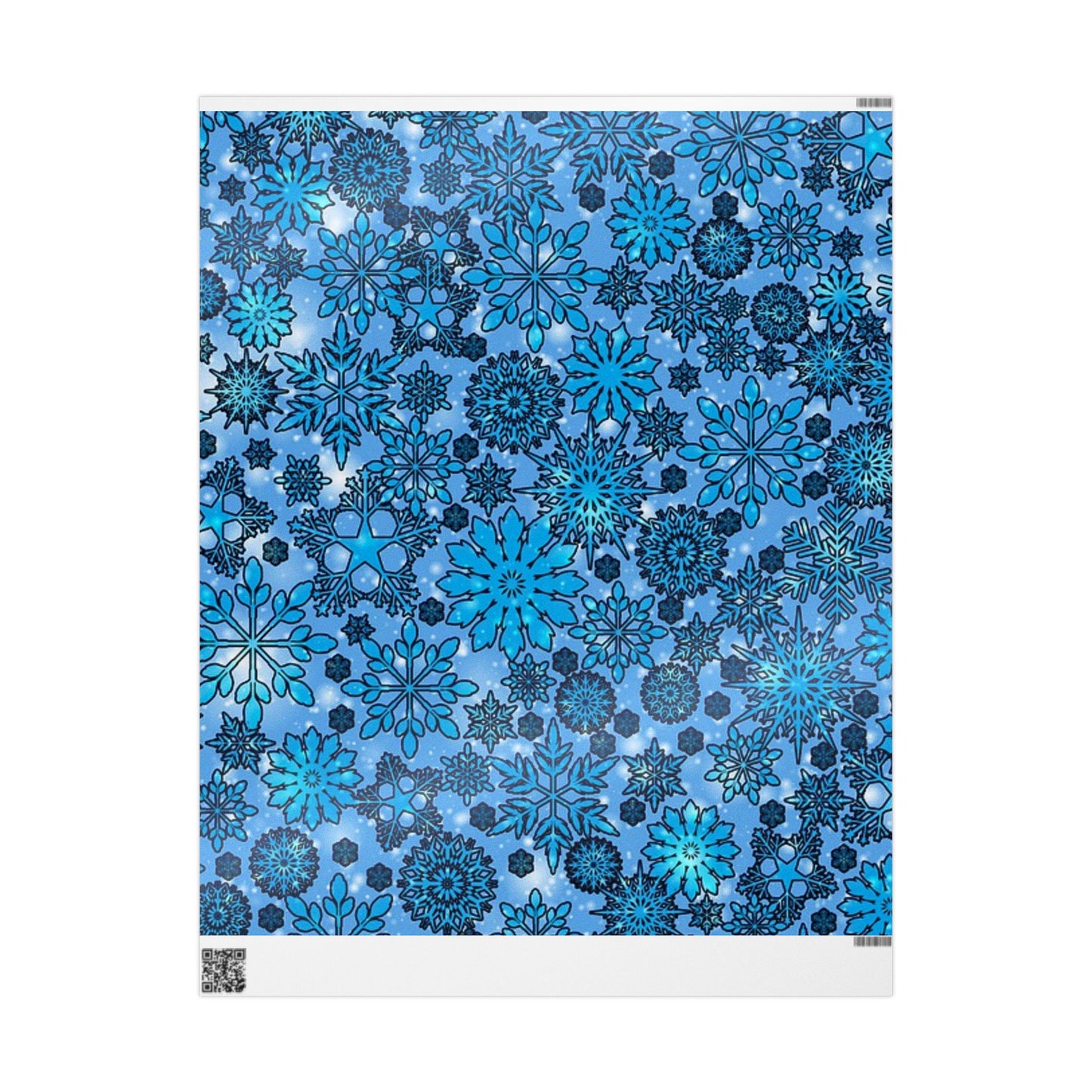 Blue Floral Wrapping Paper — Decorative Gift Wrap for Birthdays & Holidays