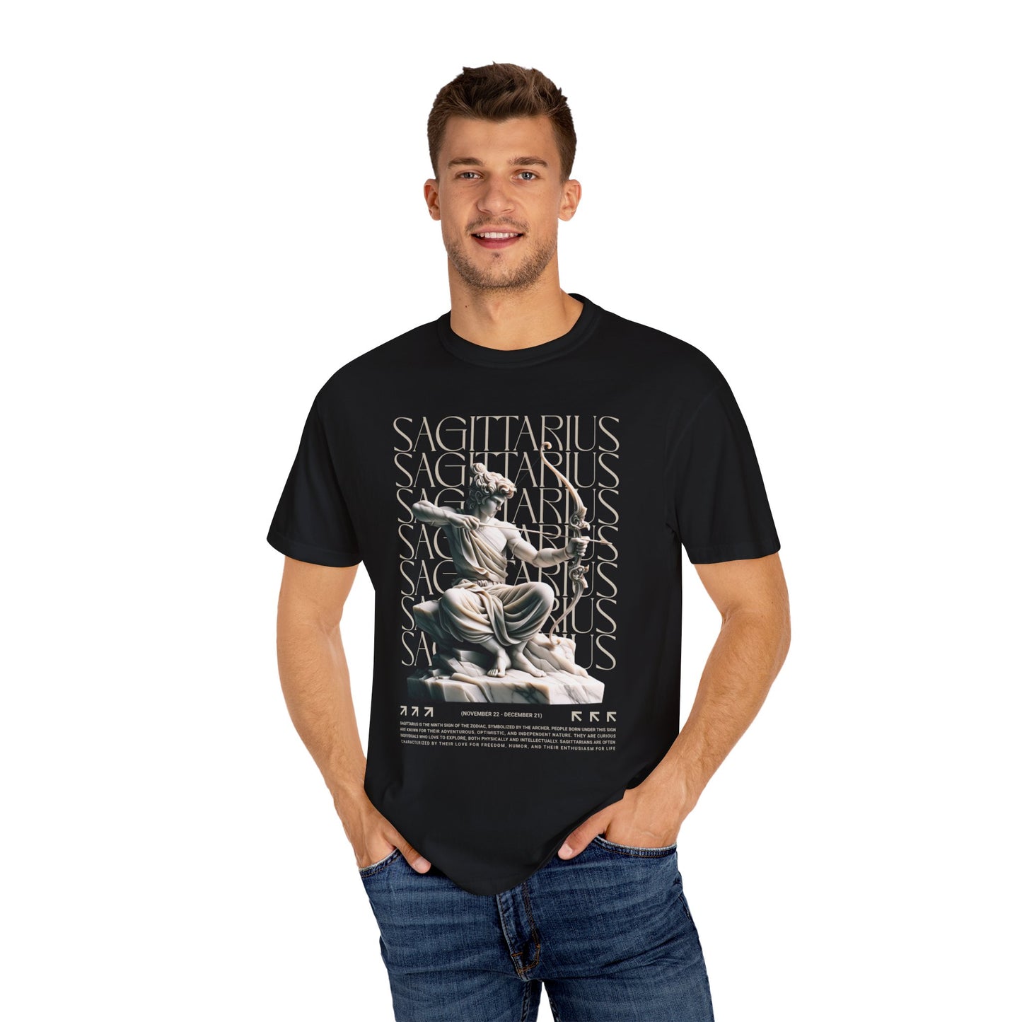 Sagittarius Horoscope T-Shirt - Unisex Garment-Dyed Tee for Astrology Lovers