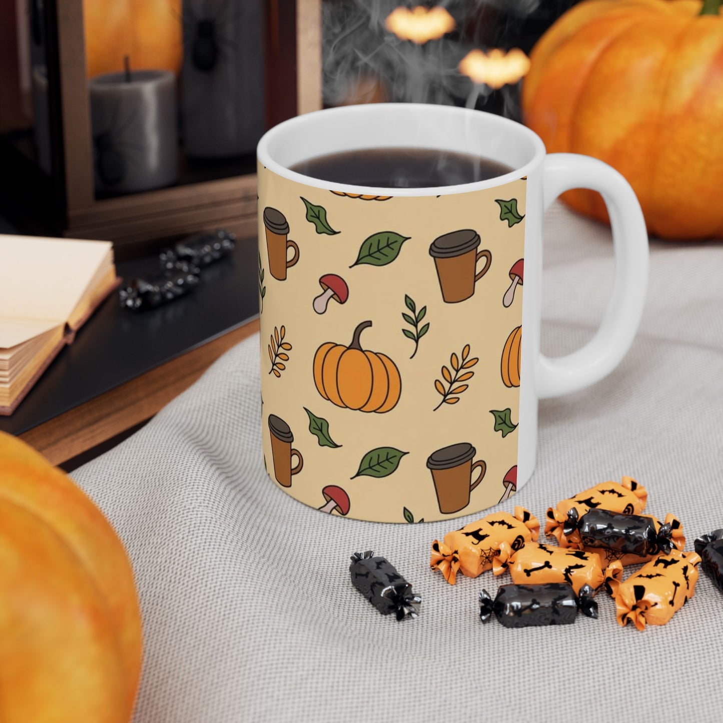 Autumn-Themed Ceramic Mug | Cozy Fall Coffee Cup | Pumpkin & Mushroom Design | Perfect Gift for Autumn Lovers, Seasonal Decor, [...]
