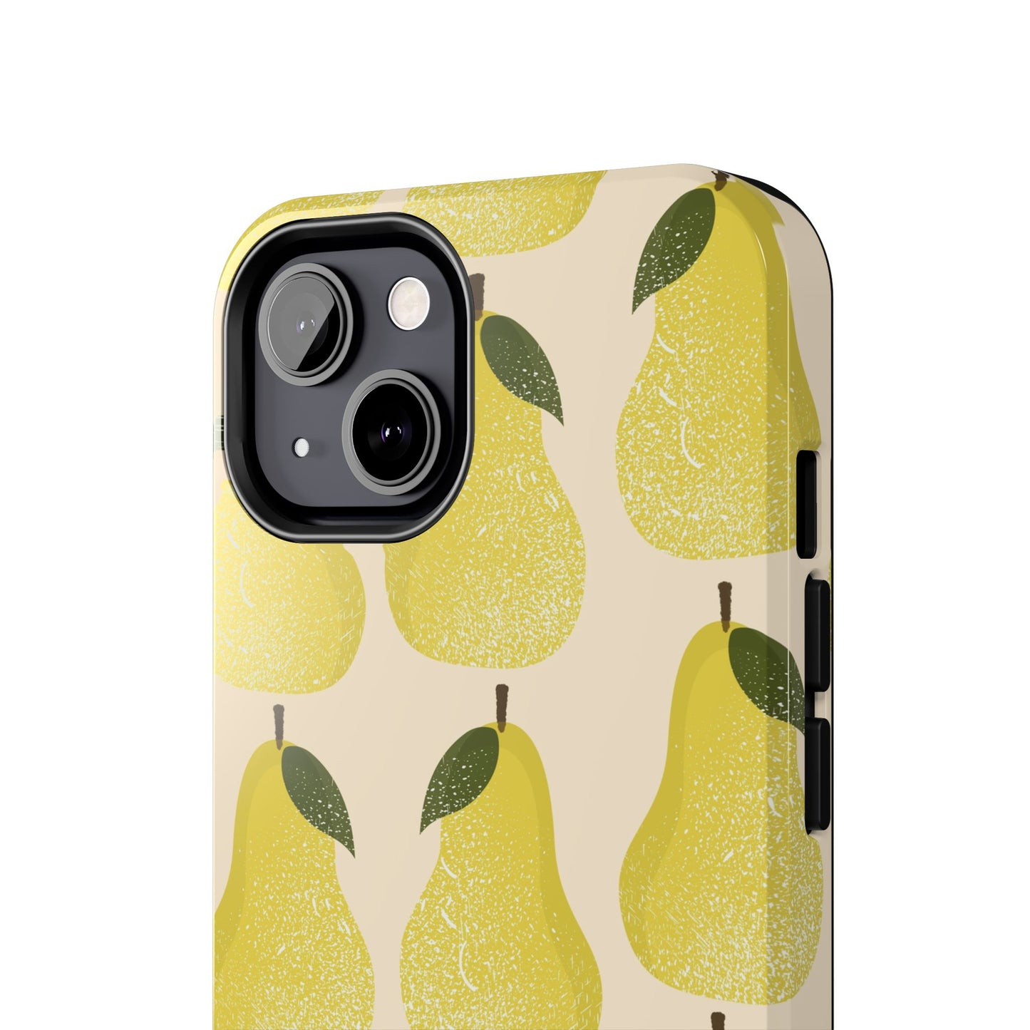 Chic Pear Phone Case, Tough Protection, Stylish Yellow Design, Perfect Gift for Apple Lovers, Summer Vibes, Unique Accessory