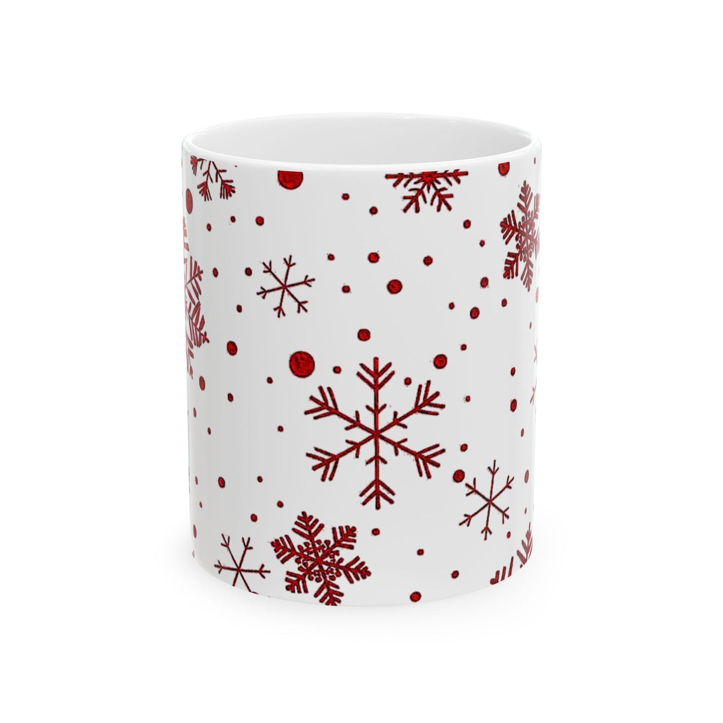 Winter Wonderland Ceramic Mug | Snowflake Design | Holiday Gift