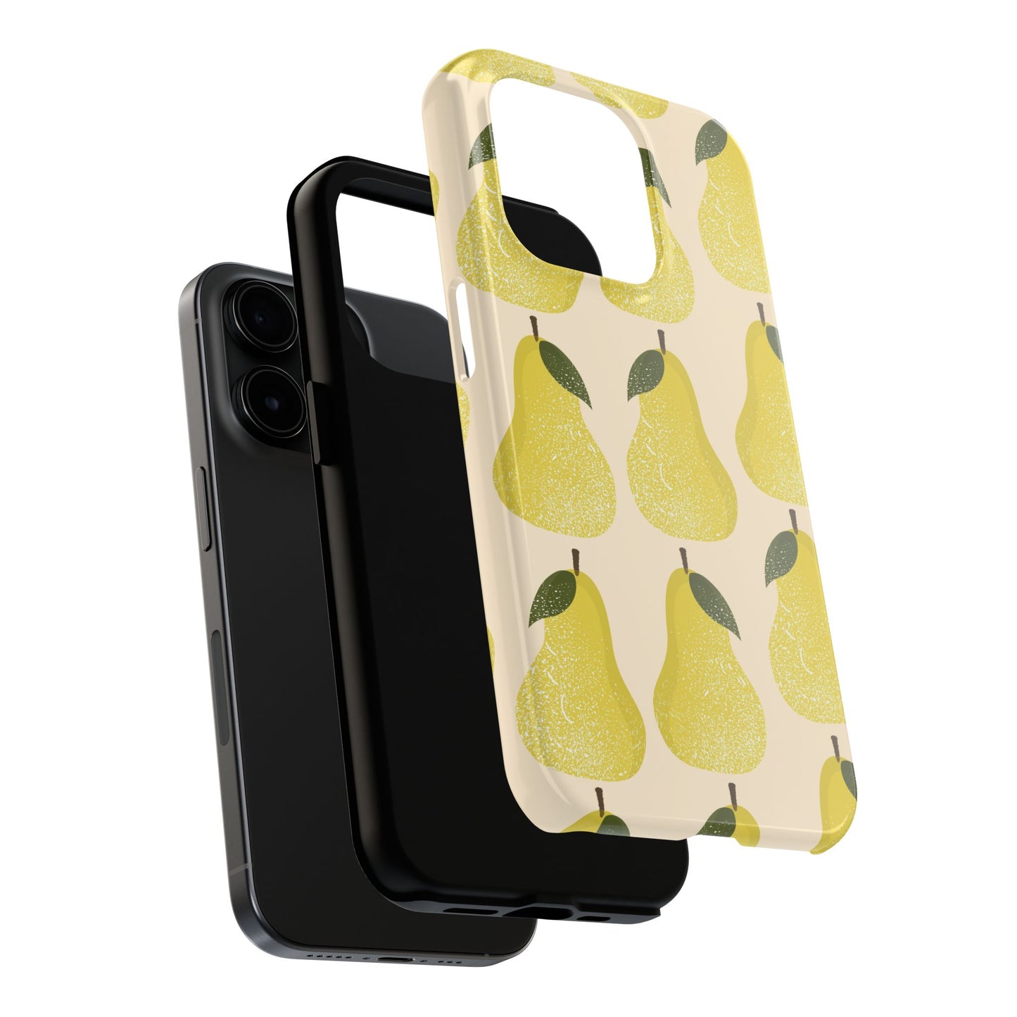Chic Pear Phone Case, Tough Protection, Stylish Yellow Design, Perfect Gift for Apple Lovers, Summer Vibes, Unique Accessory