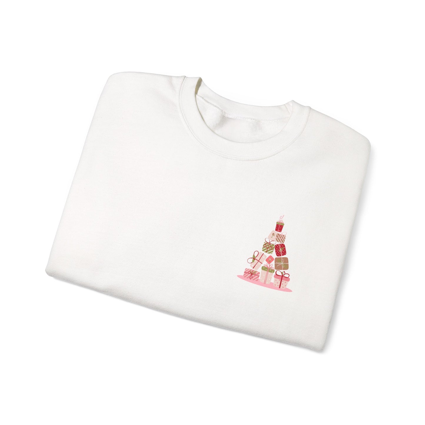 Christmas Tree Gift Stack Sweatshirt — Cute Holiday Gifts Design