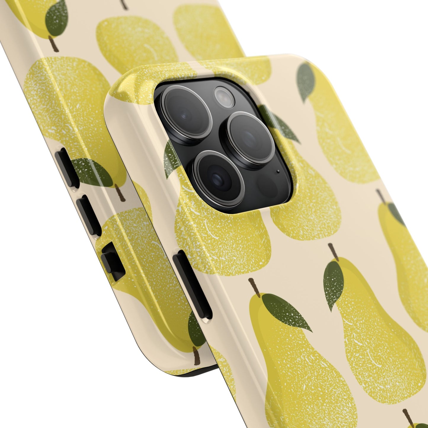 Chic Pear Phone Case, Tough Protection, Stylish Yellow Design, Perfect Gift for Apple Lovers, Summer Vibes, Unique Accessory