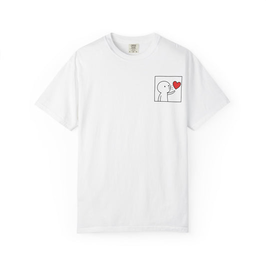 Cute Heart Design Unisex Garment-Dyed T-Shirt