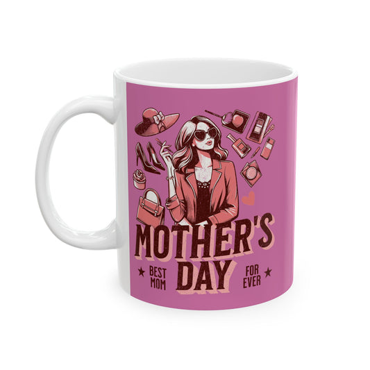Elegante taza de cerámica para el Día de la Madre: La mejor mamá para siempre