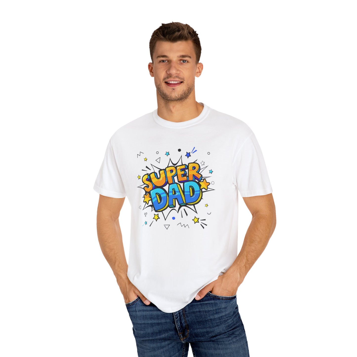 Super Dad Unisex Garment-Dyed T-Shirt - Perfect Gift for Father's Day!