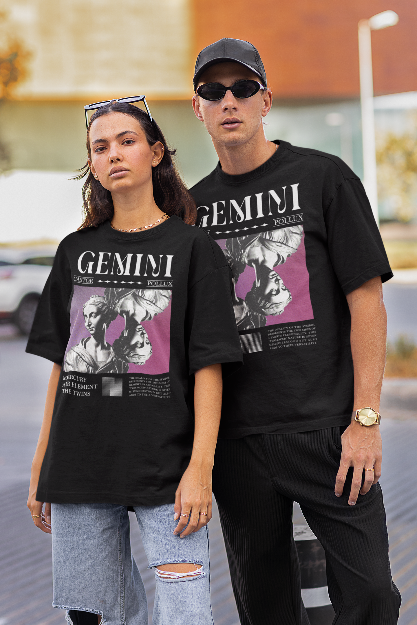 Gemini Art Graphic Unisex T-Shirt - Stylish Astrology Tee